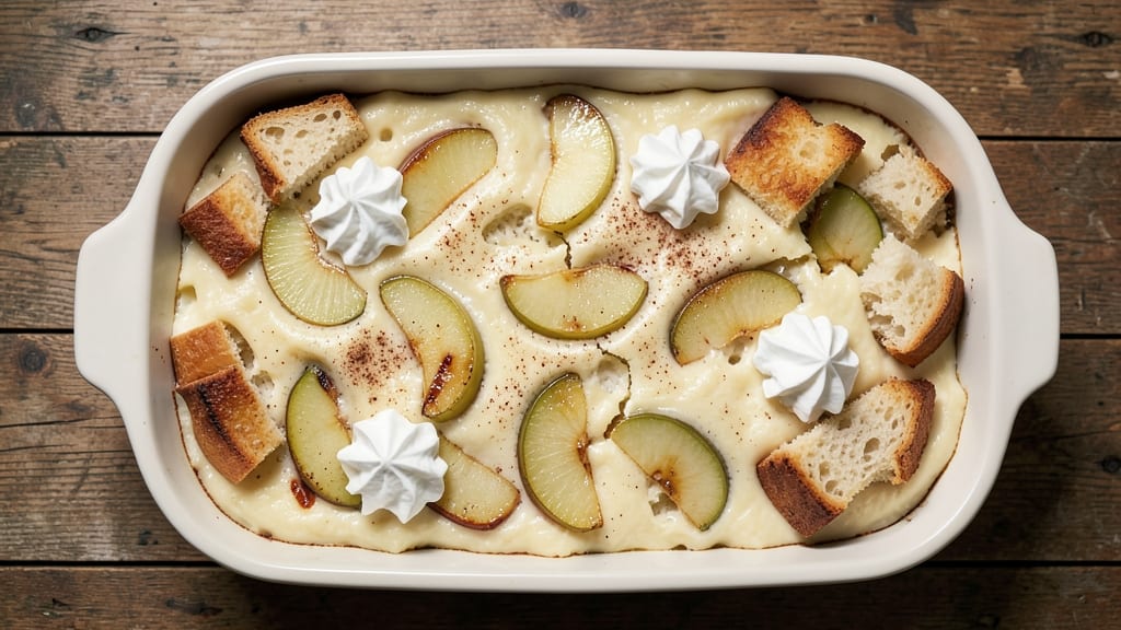 Apple Custard Bread Pudding Recipe: Warm Spice and Apple Pie Filling in One Bowl