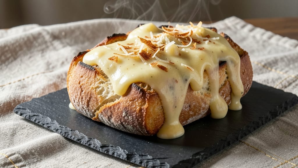 Alfredo Garlic Bread Recipe: Buttery Garlic-Infused Crust With Foil-Sealed Gooeyness