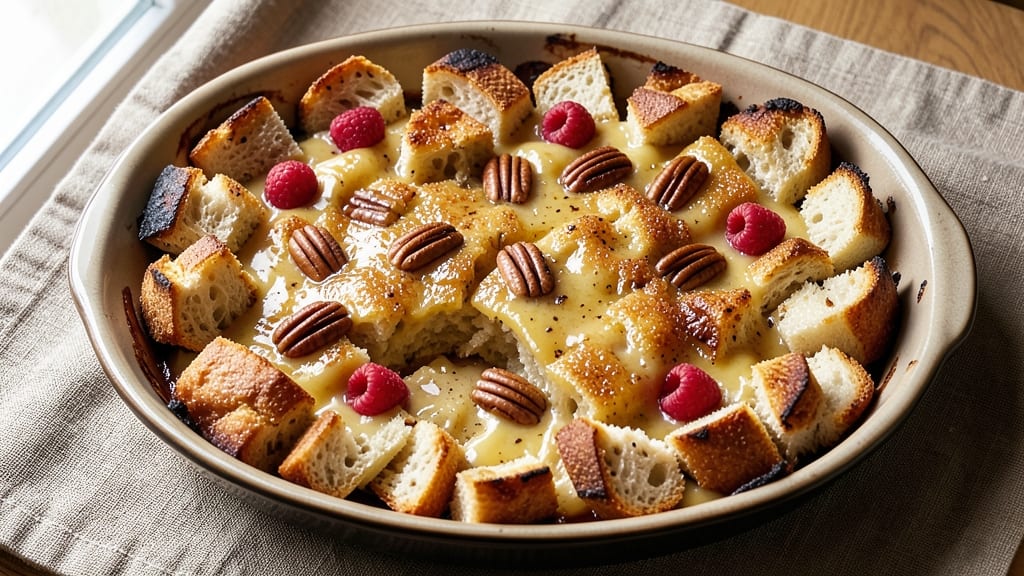 Artisan Bread Pudding Recipe: Caramelized Vanilla Swirls and Crispy Top