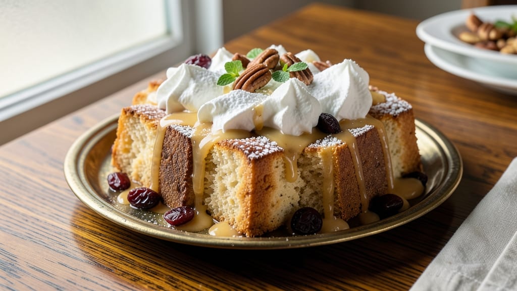 Antique Bar and Bakery Bread Pudding Recipe: Bourbon-Infused Caramel Crunch Top
