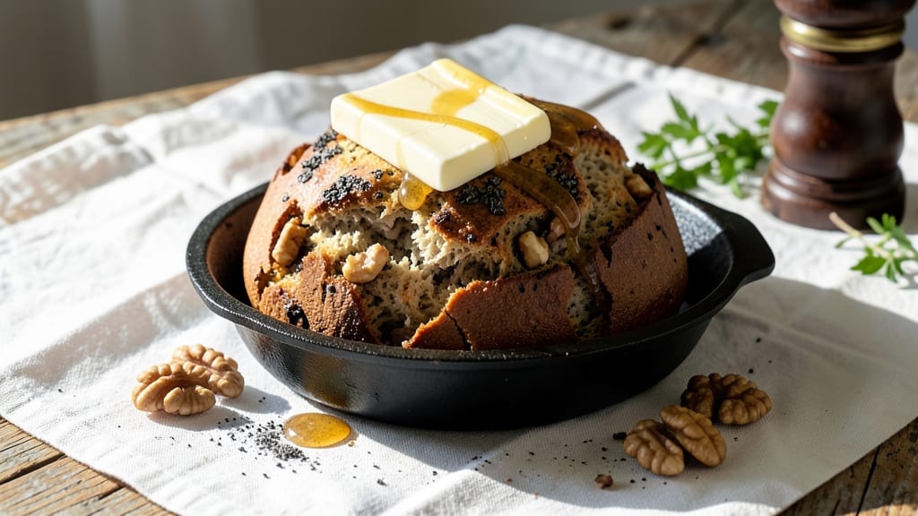 Ash Bread Recipe: Crusty Crunch With Walnut-Honey Swirls Inside