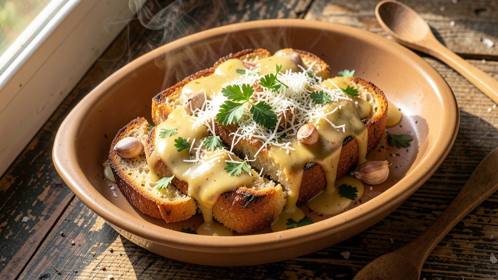 Authentic Garlic Bread Recipe: Foil-Sealed Crispy Crust With Oozing Cheese