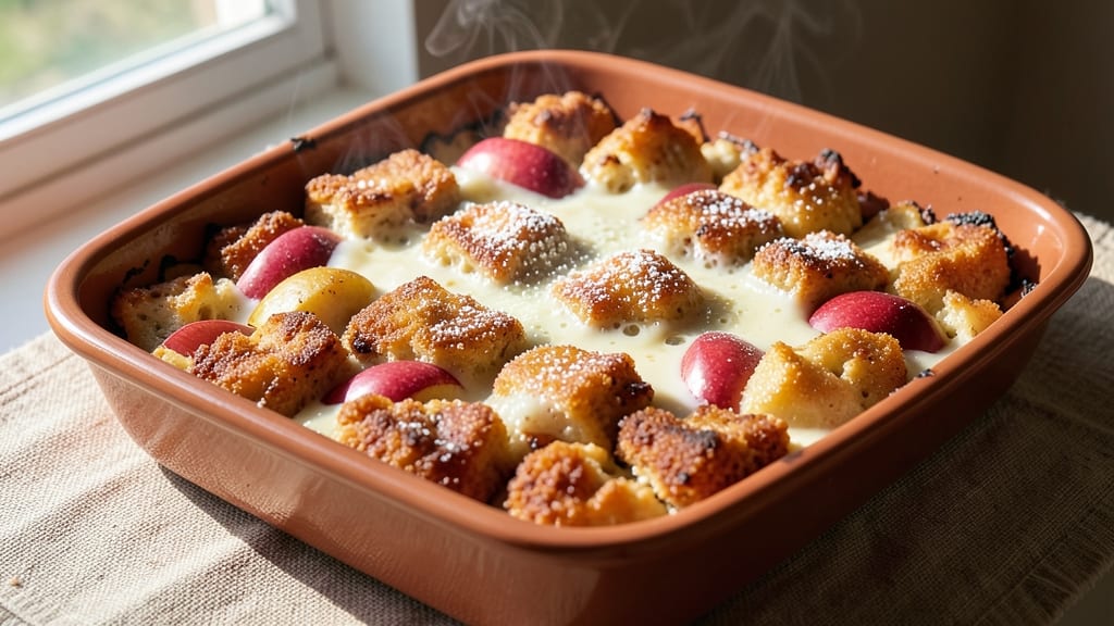 Apple Fritter Bread Pudding Recipe: Warm Cinnamon-Apple Crunch in Every Bite