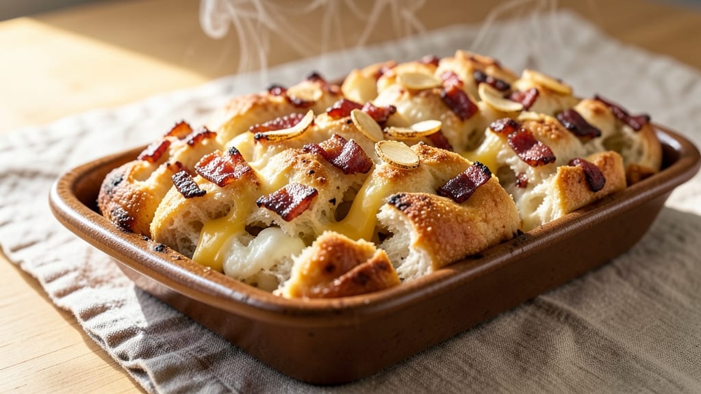 Bacon and Cheese Monkey Bread Recipe: Pull-Apart Crunch With Gooey Cheese Streaks