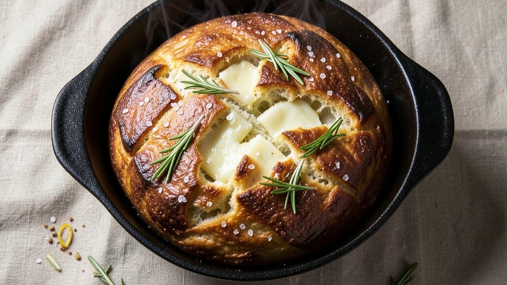 Asiago Bread Recipe Dutch Oven: Dutch Oven Crust With Melty Cheese Pull