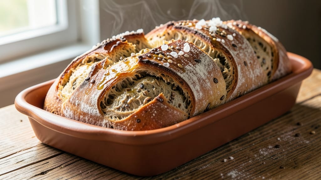 Amazing Grains and Salty Bread Recipe: Crusty Crunch With Foil-Sealed Chew