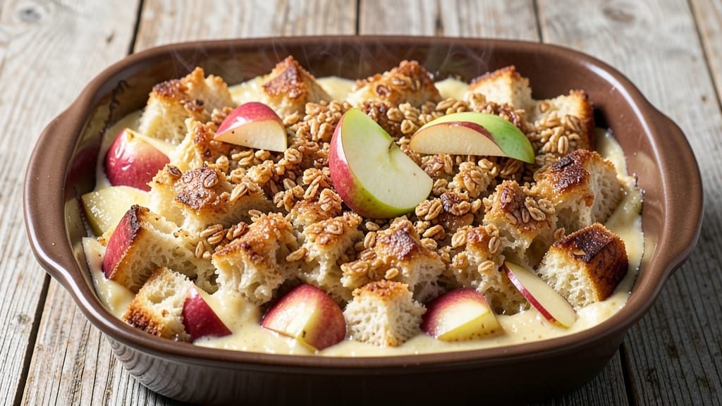 Apple Crisp Bread Pudding Recipe: Warm Spice-Cinnamon Crunch Topped With Caramelized Apples